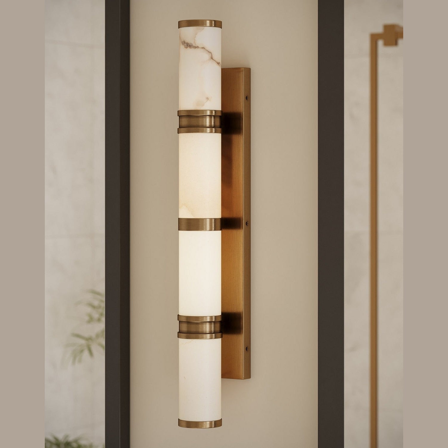 Currey and Company - 5800-0079 - LED Wall Sconce - Brenham - Natural/Vintage Brass