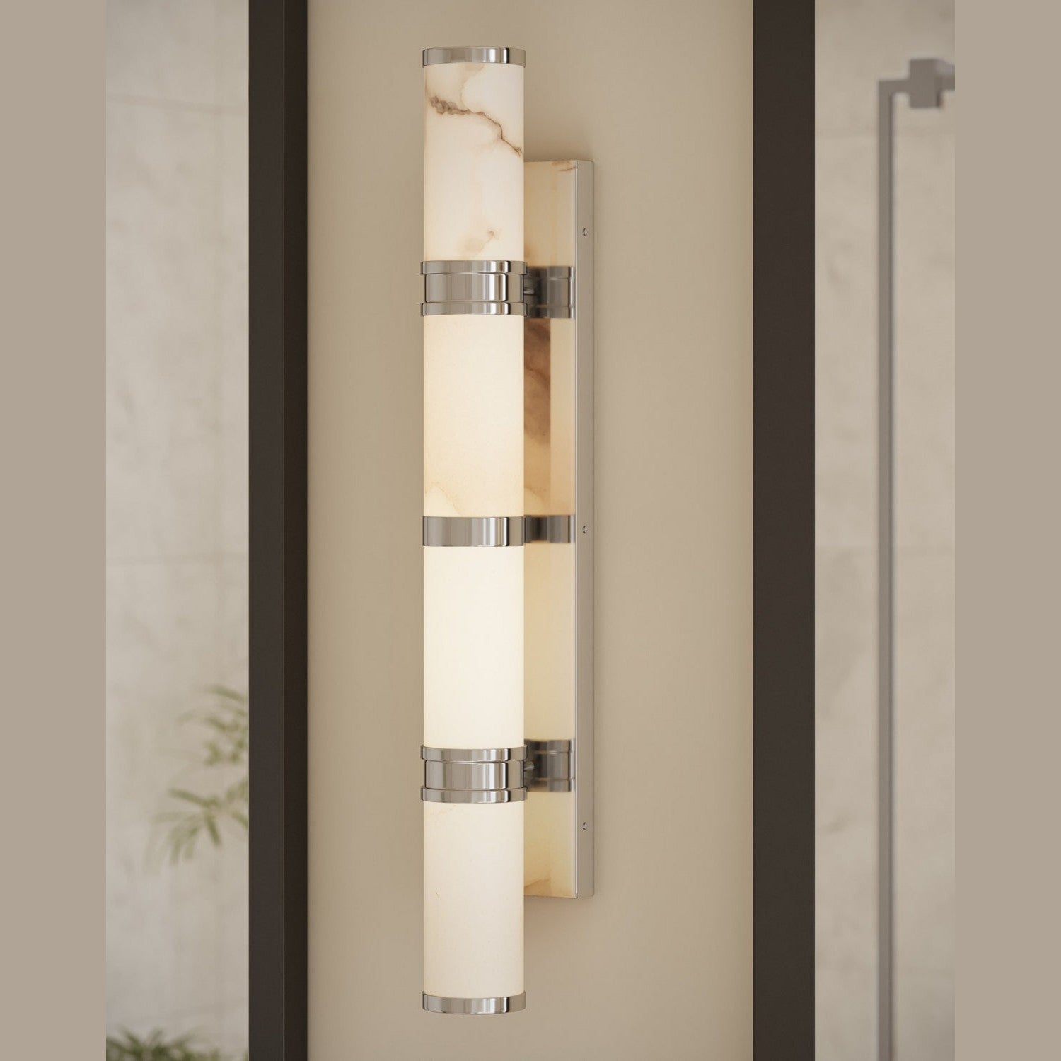 Currey and Company - 5800-0080 - LED Wall Sconce - Brenham - Natural/Nickel