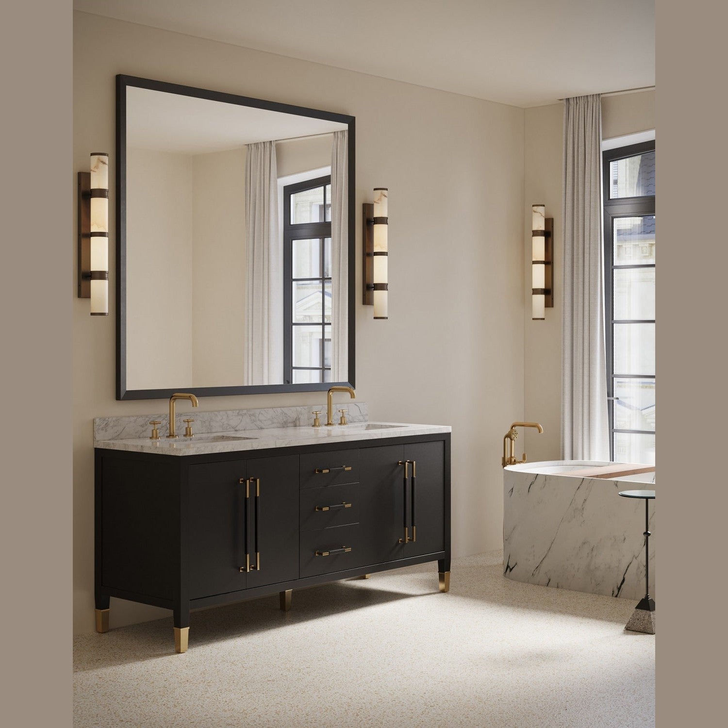 Currey and Company - 5800-0081 - LED Wall Sconce - Brenham - Natural/Oil Rubbed Bronze