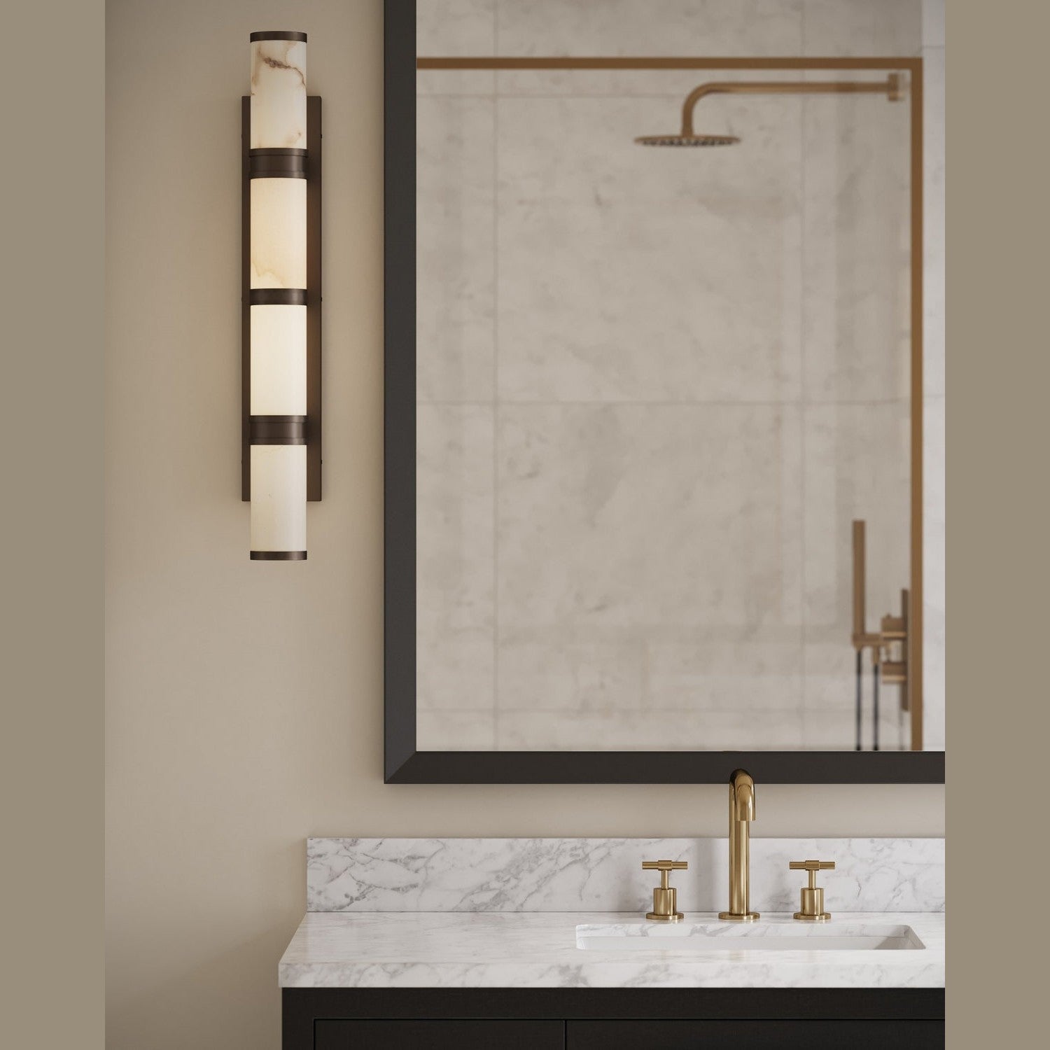Currey and Company - 5800-0081 - LED Wall Sconce - Brenham - Natural/Oil Rubbed Bronze