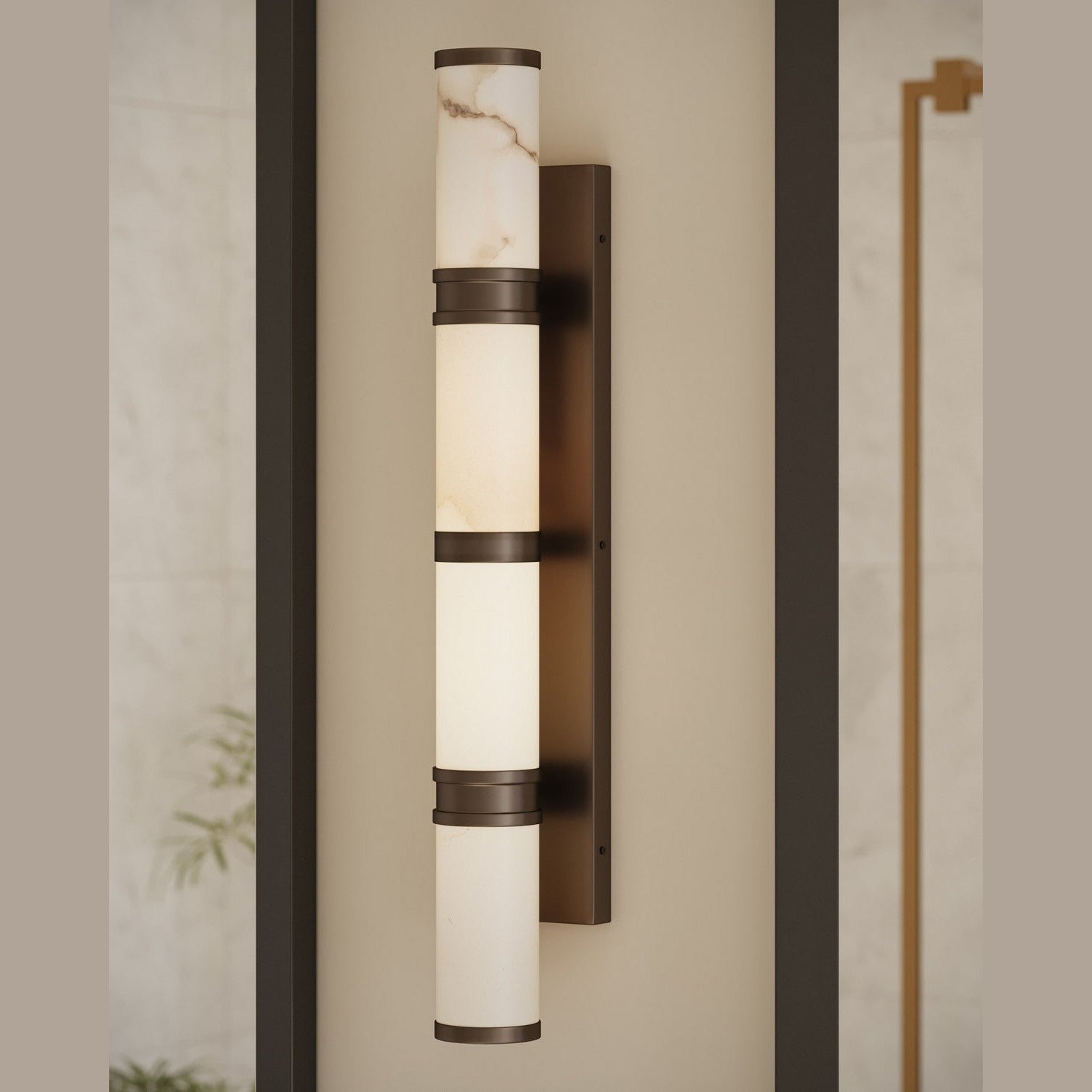 Currey and Company - 5800-0081 - LED Wall Sconce - Brenham - Natural/Oil Rubbed Bronze