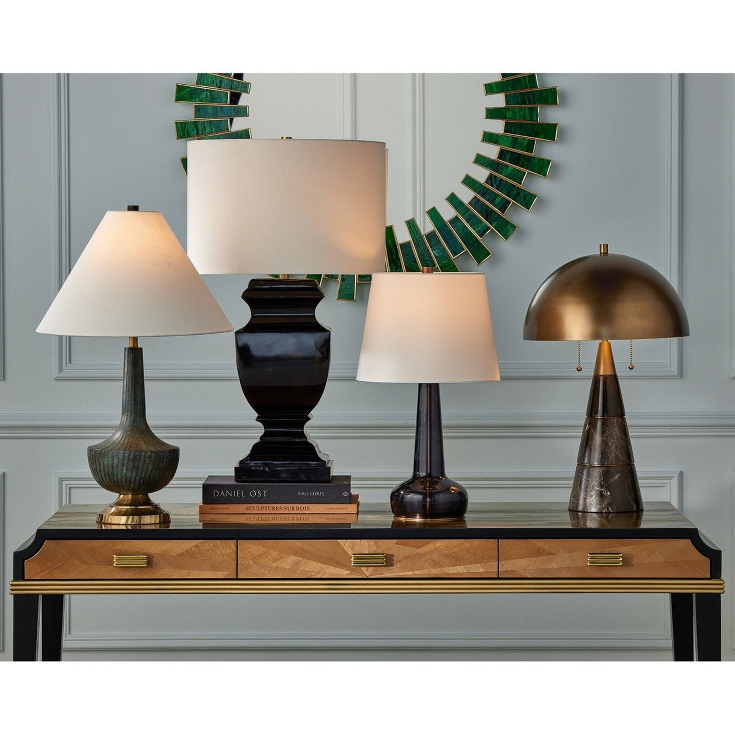Currey and Company - 6000-1061 - One Light Table Lamp - Balustrade - Distressed Light Black