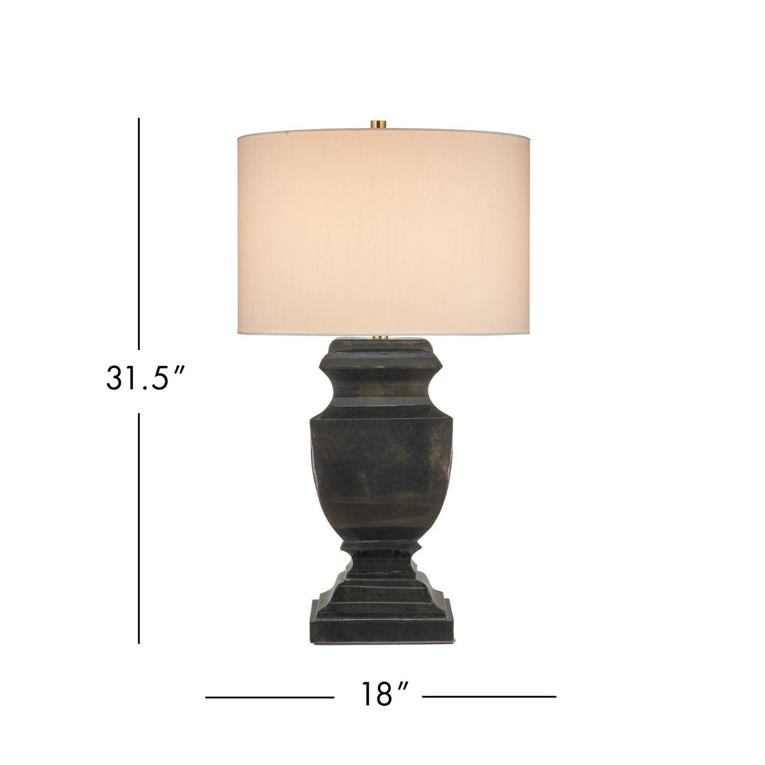 Currey and Company - 6000-1061 - One Light Table Lamp - Balustrade - Distressed Light Black