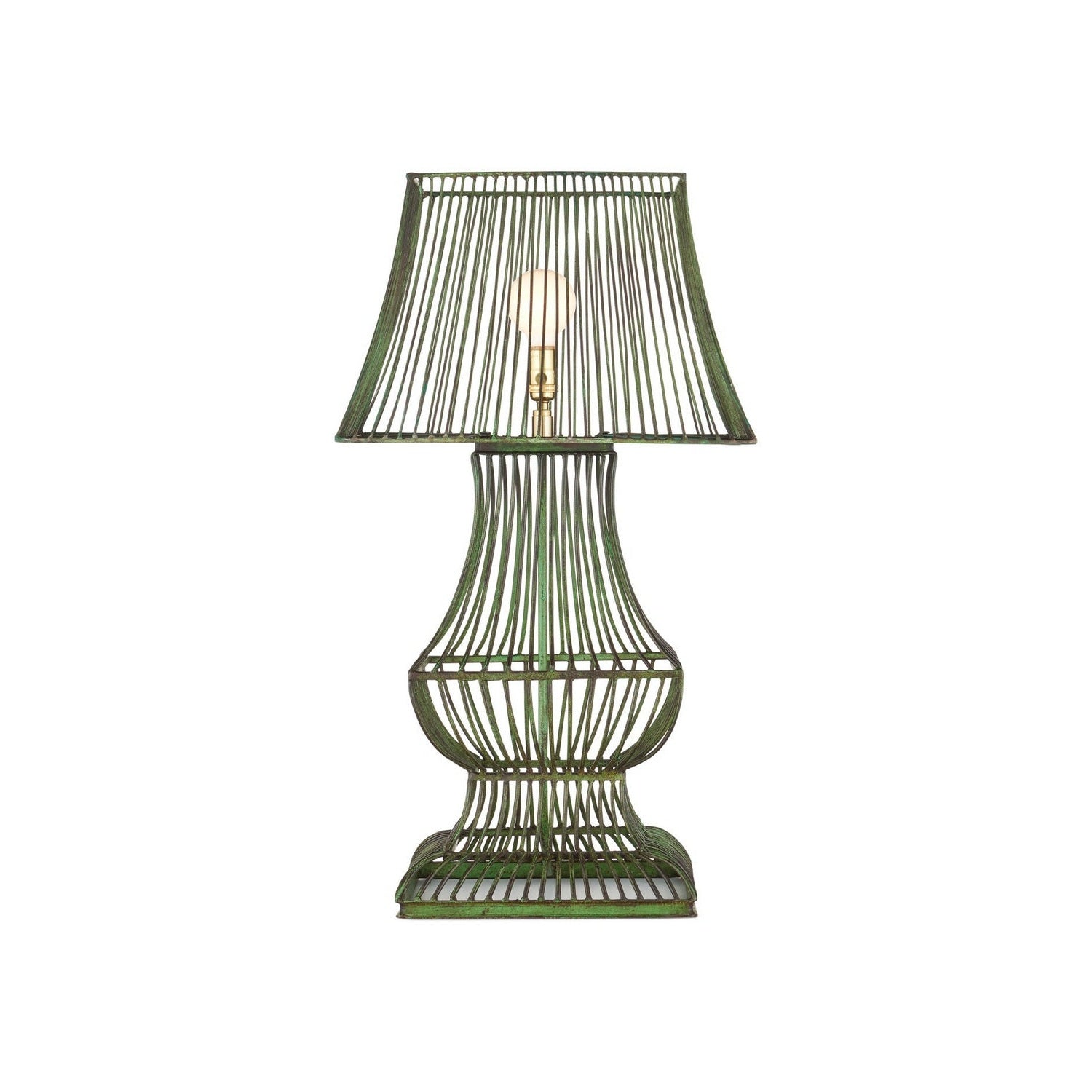 Currey and Company - 6000-1062 - One Light Table Lamp - Tuteurs - Distressed Green