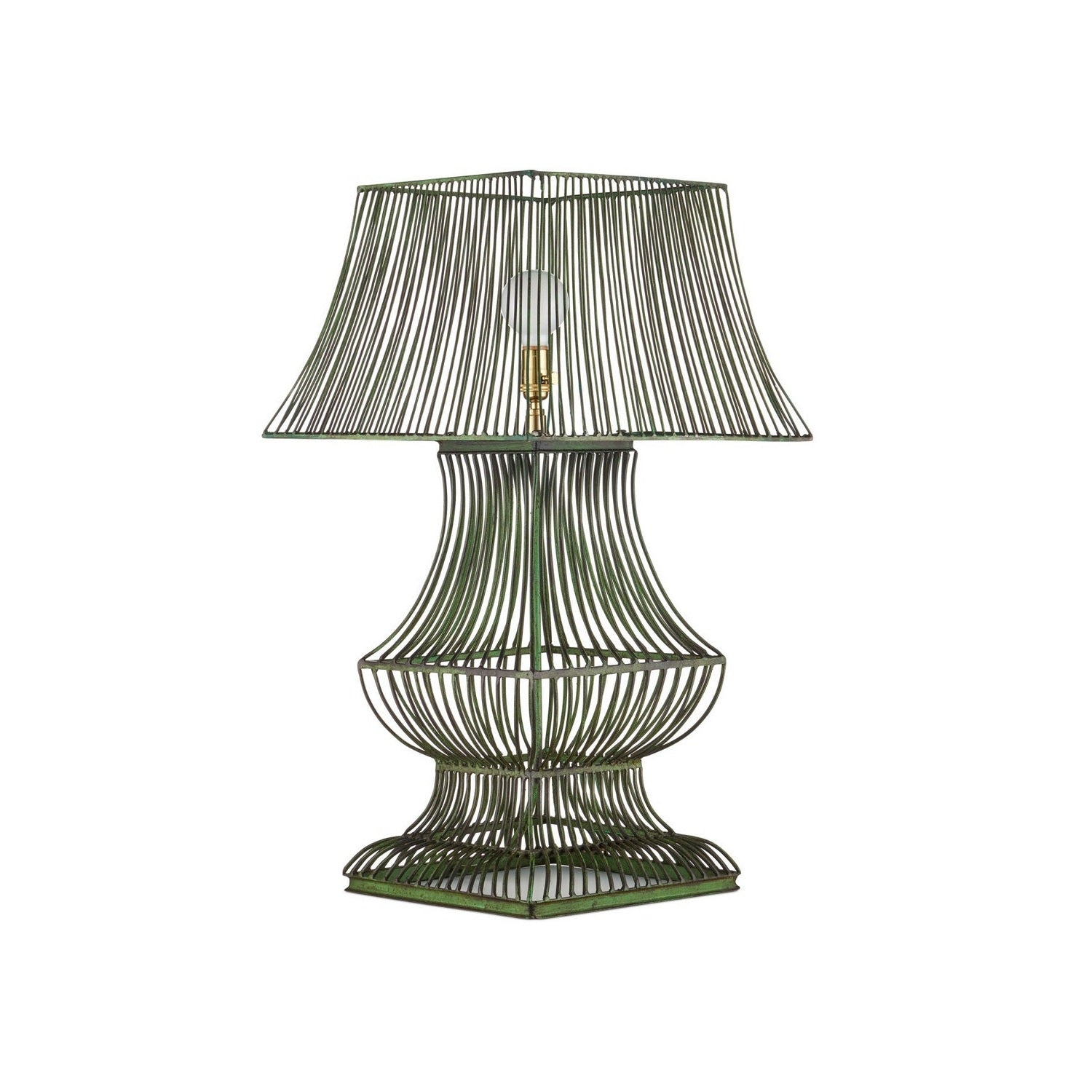 Currey and Company - 6000-1062 - One Light Table Lamp - Tuteurs - Distressed Green