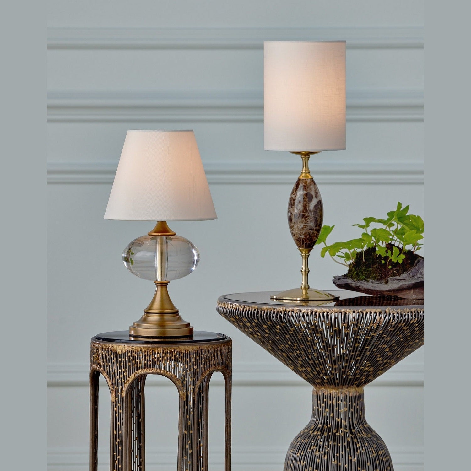 Currey and Company - 6700-0018 - LED Table Lamp - Sashay - Clear/Polished Antique Brass