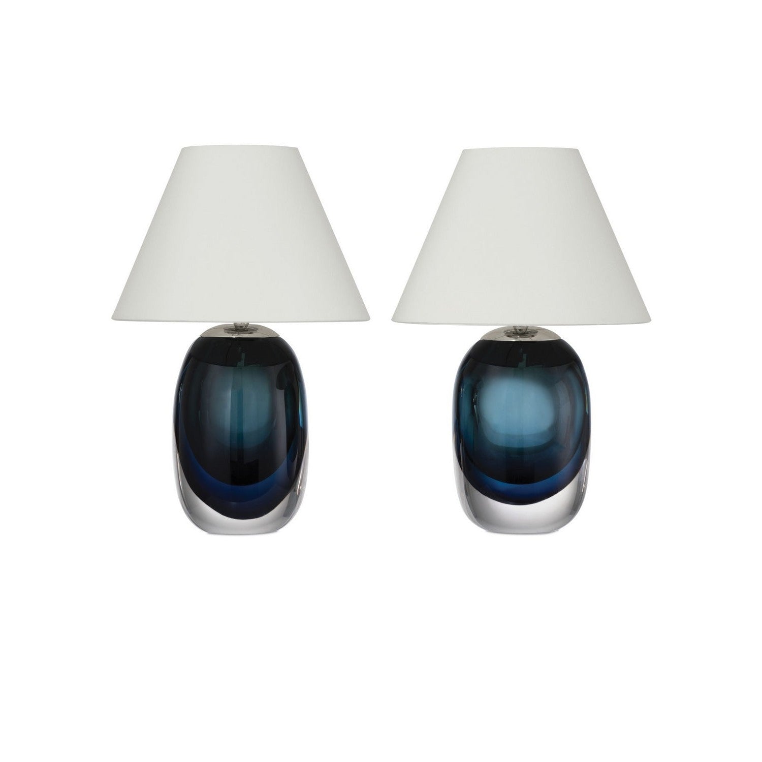 Currey and Company - 6700-0019 - LED Table Lamp - Danza - Blue/Clear/Polished NIckel