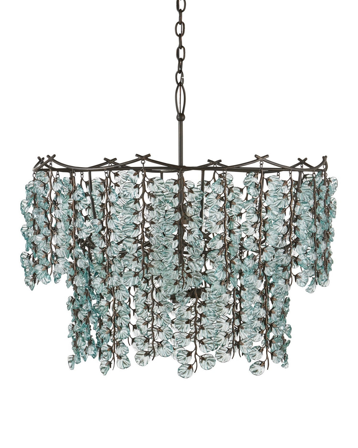 Currey and Company - 9000-1330 - Six Light Chandelier - Herbary - Clear/Bronze