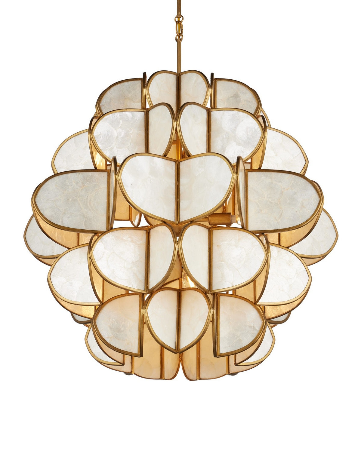 Currey and Company - 9000-1339 - Nine Light Chandelier - Galatea - Natural/Brass
