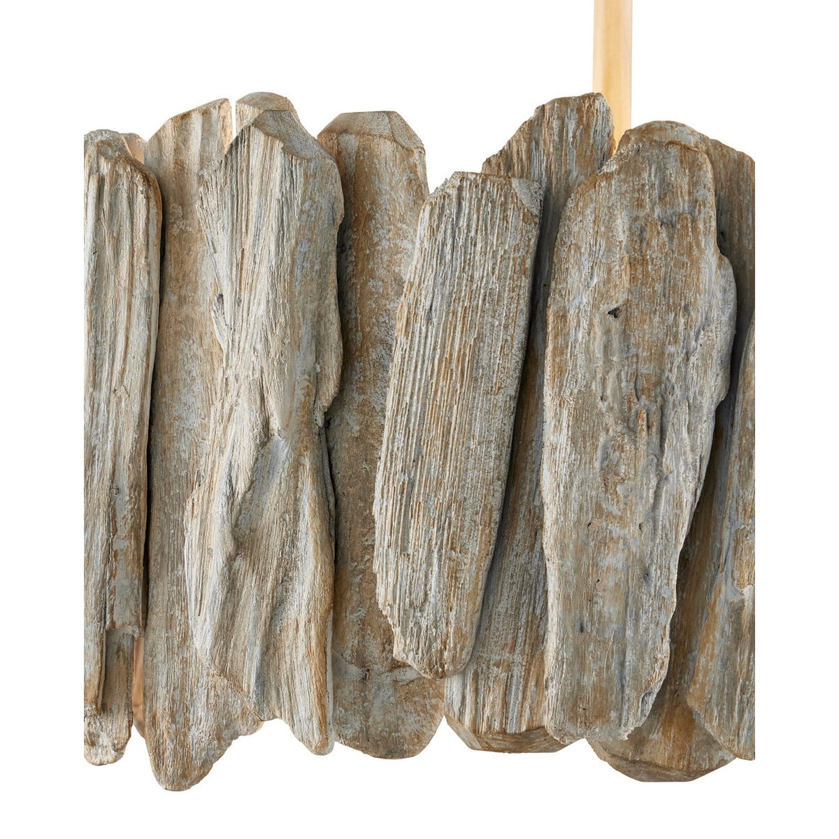 Currey and Company - 9000-1342 - Three Light Semi-Flush Mount - Driftwood - Whitewash/White