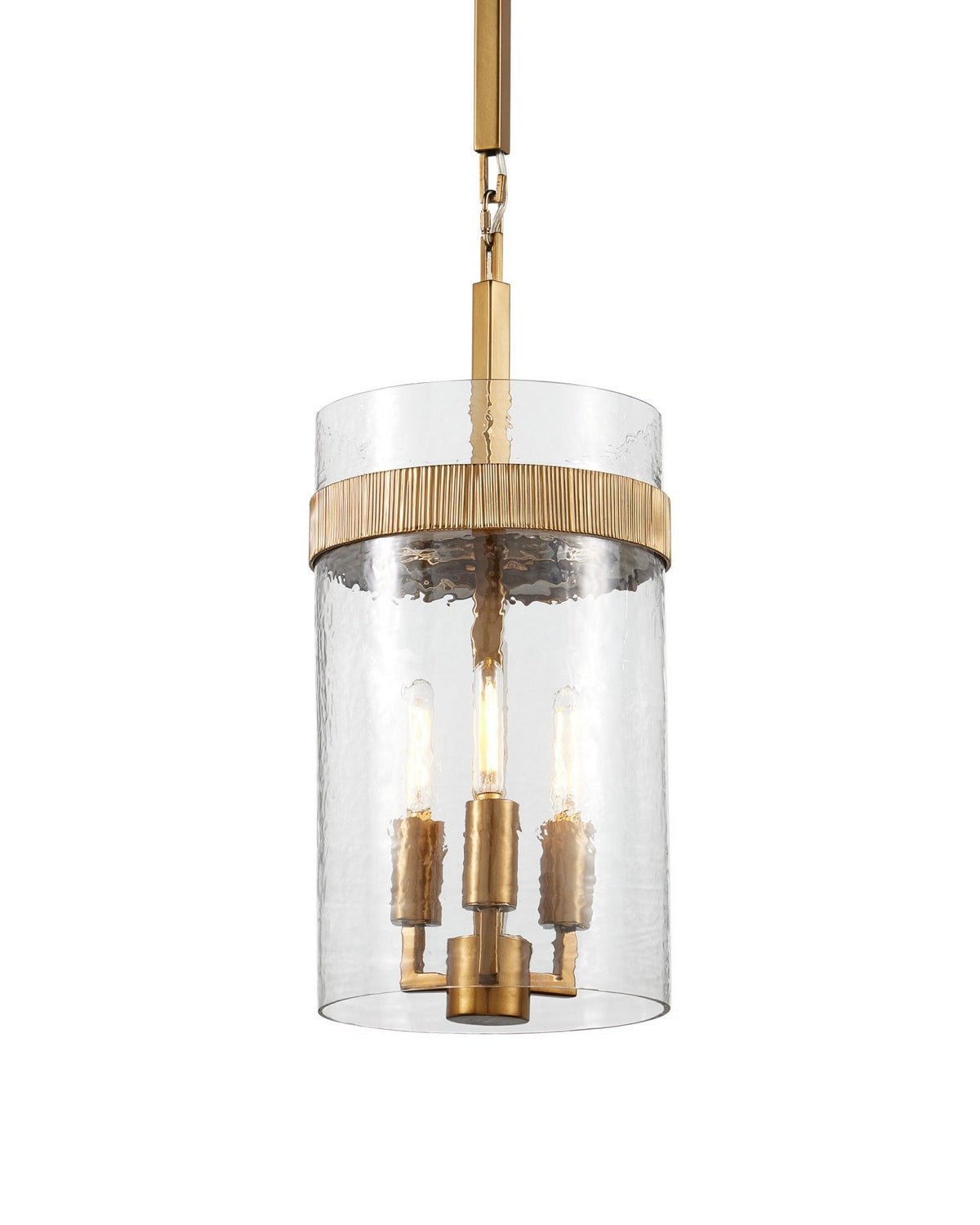 Currey and Company - 9000-1348 - Three Light Pendant - Sudeley - Clear/Satin Brass