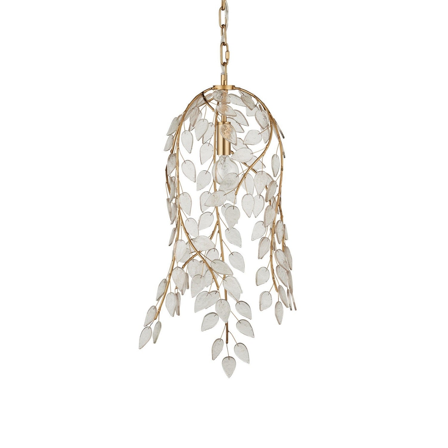 Currey and Company - 9000-1354 - One Light Pendant - Banyan - Antique Brass/Clear