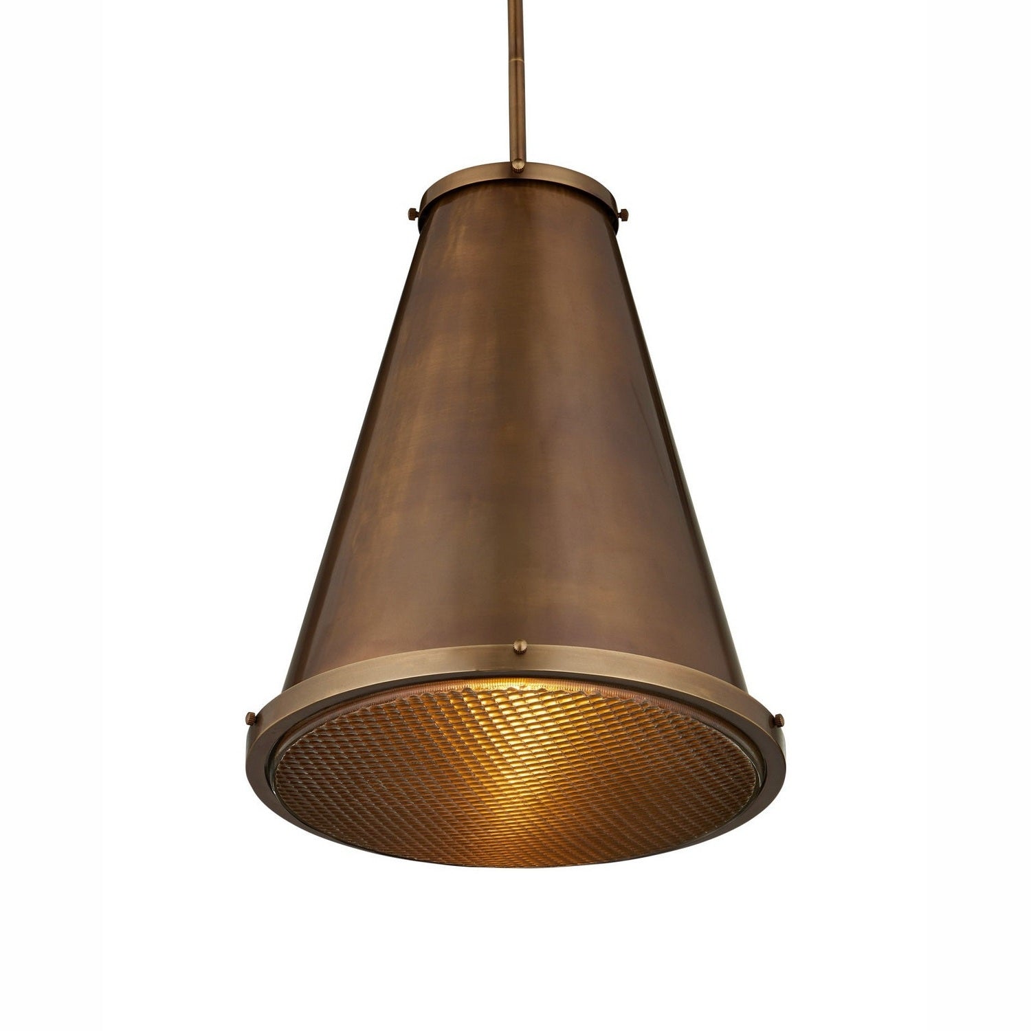 Currey and Company - 9000-1366 - One Light Pendant - Seafarer - Antique Brass/Clear