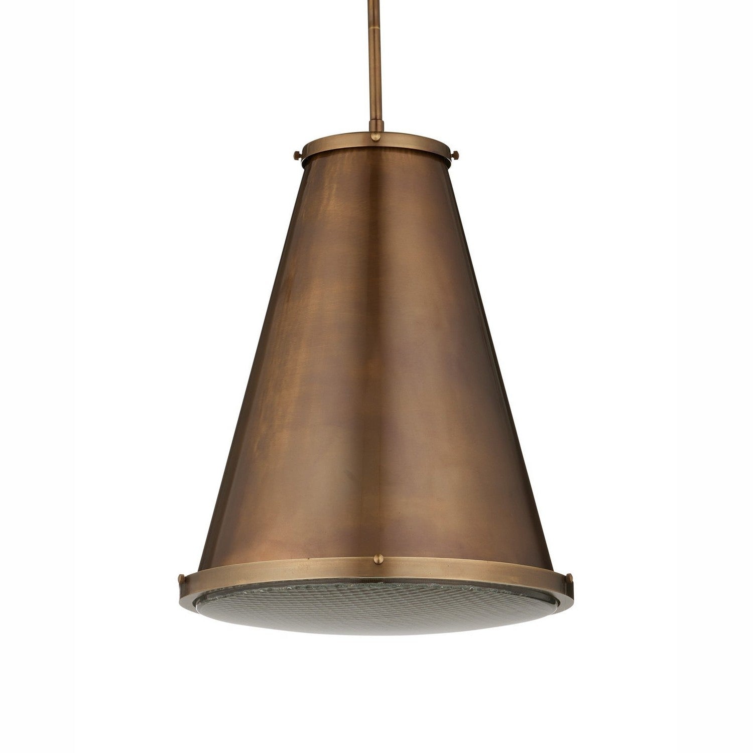 Currey and Company - 9000-1366 - One Light Pendant - Seafarer - Antique Brass/Clear