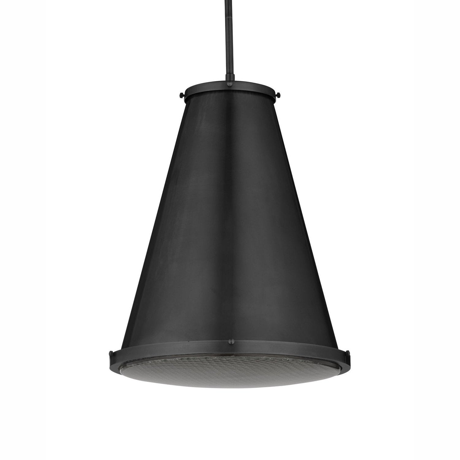 Currey and Company - 9000-1367 - One Light Pendant - Seafarer - Matte Black/Clear