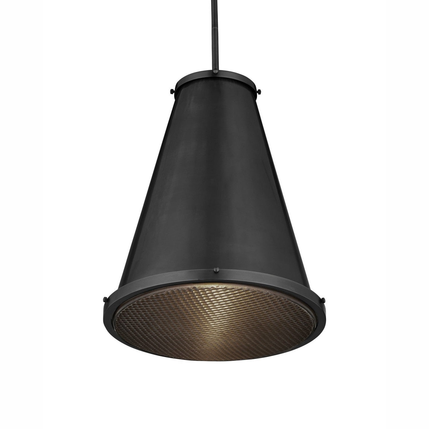 Currey and Company - 9000-1367 - One Light Pendant - Seafarer - Matte Black/Clear