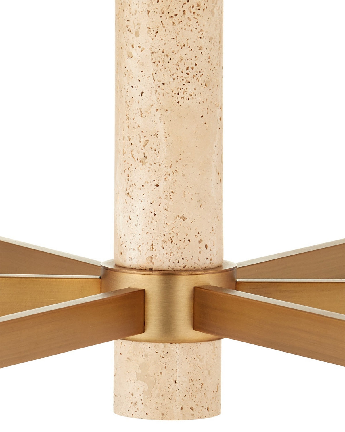 Currey and Company - 9000-1369 - Six Light Chandelier - Marcelo - Natural/Antique Brass/White