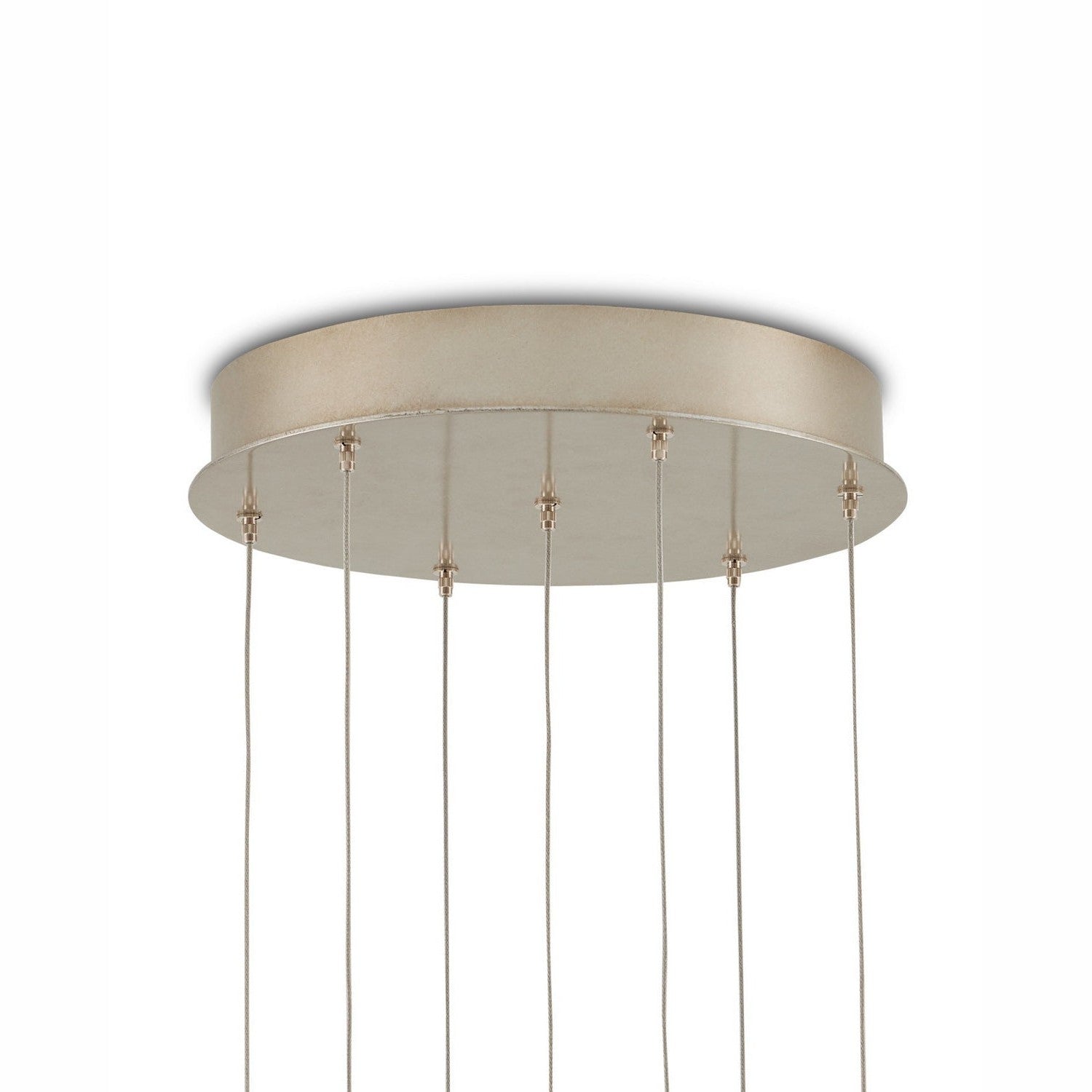 Currey and Company - 9000-1381 - Seven Light Pendant - Cannula - Vintage Brass/White/Silver