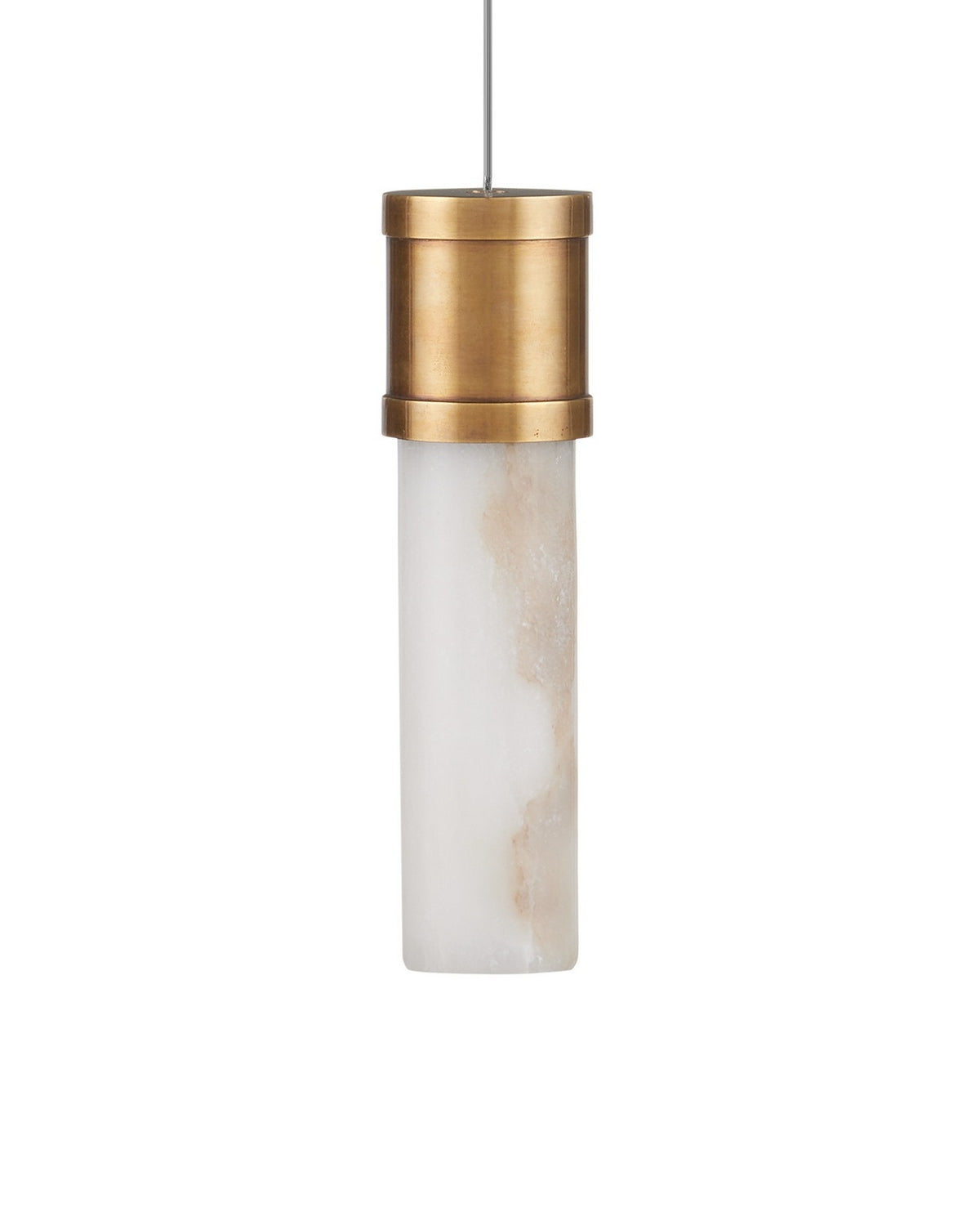 Currey and Company - 9000-1384 - 30 Light Pendant - Cannula - Vintage Brass/White/Silver