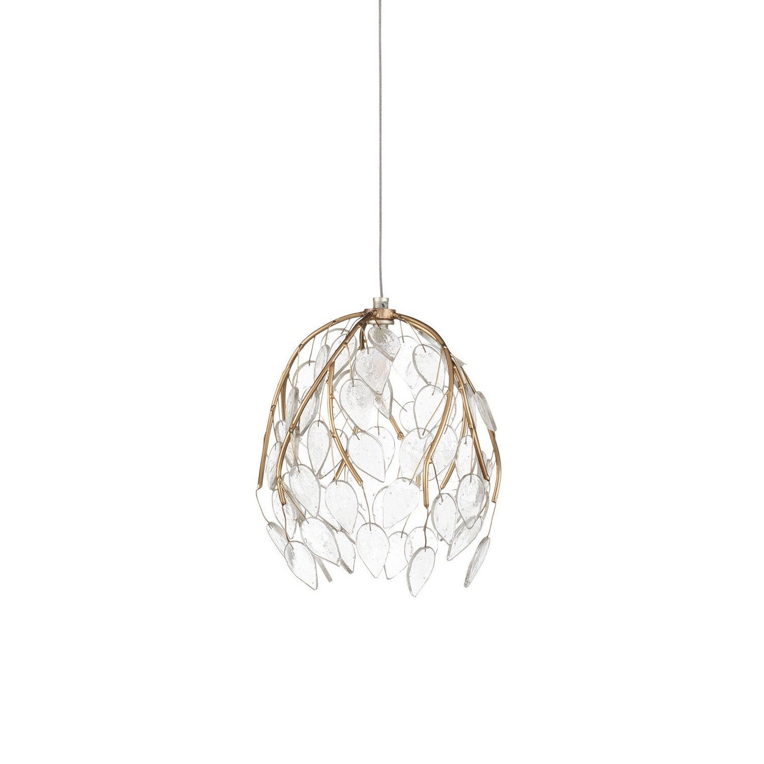 Currey and Company - 9000-1392 - 30 Light Pendant - Banyan - Antique Brass/Clear/Silver