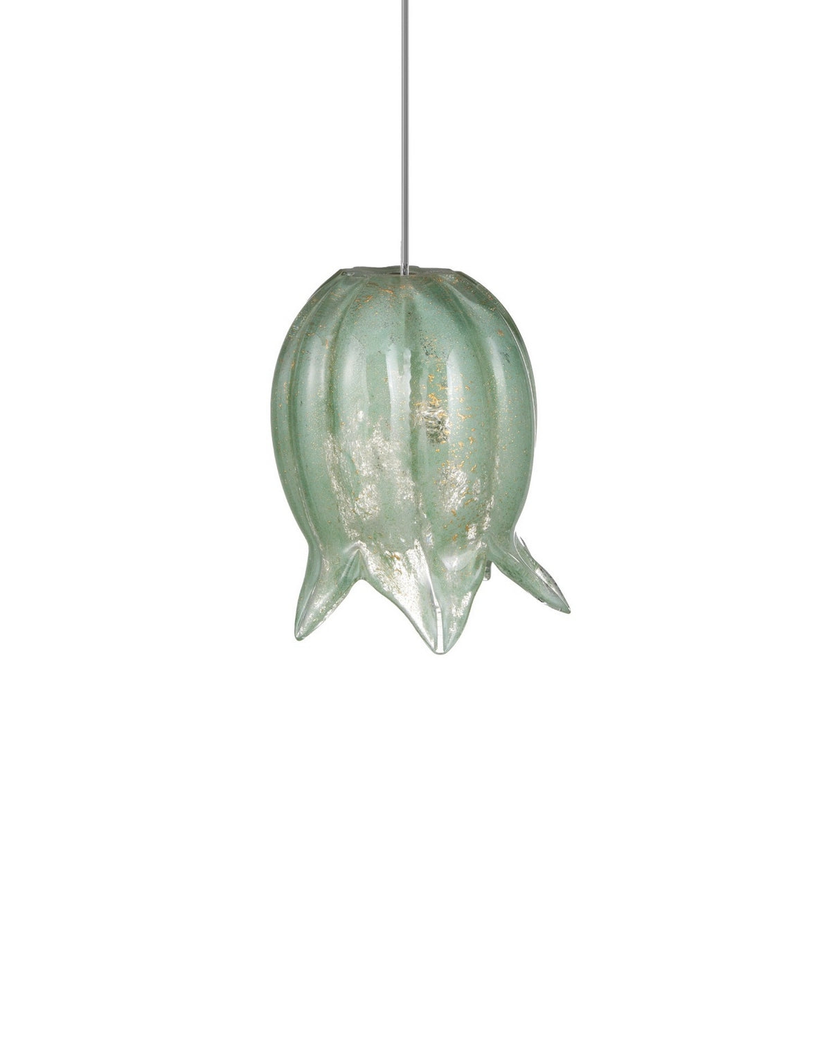 Currey and Company - 9000-1400 - 30 Light Pendant - Polpo - Green/Silver