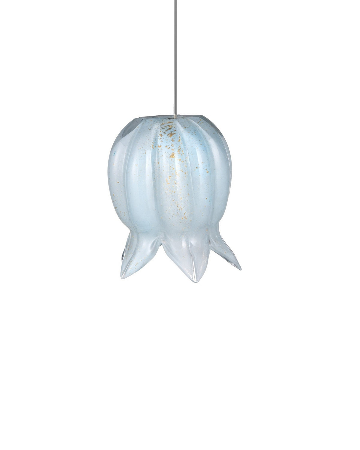 Currey and Company - 9000-1413 - Seven Light Pendant - Polpo - Blue/Silver