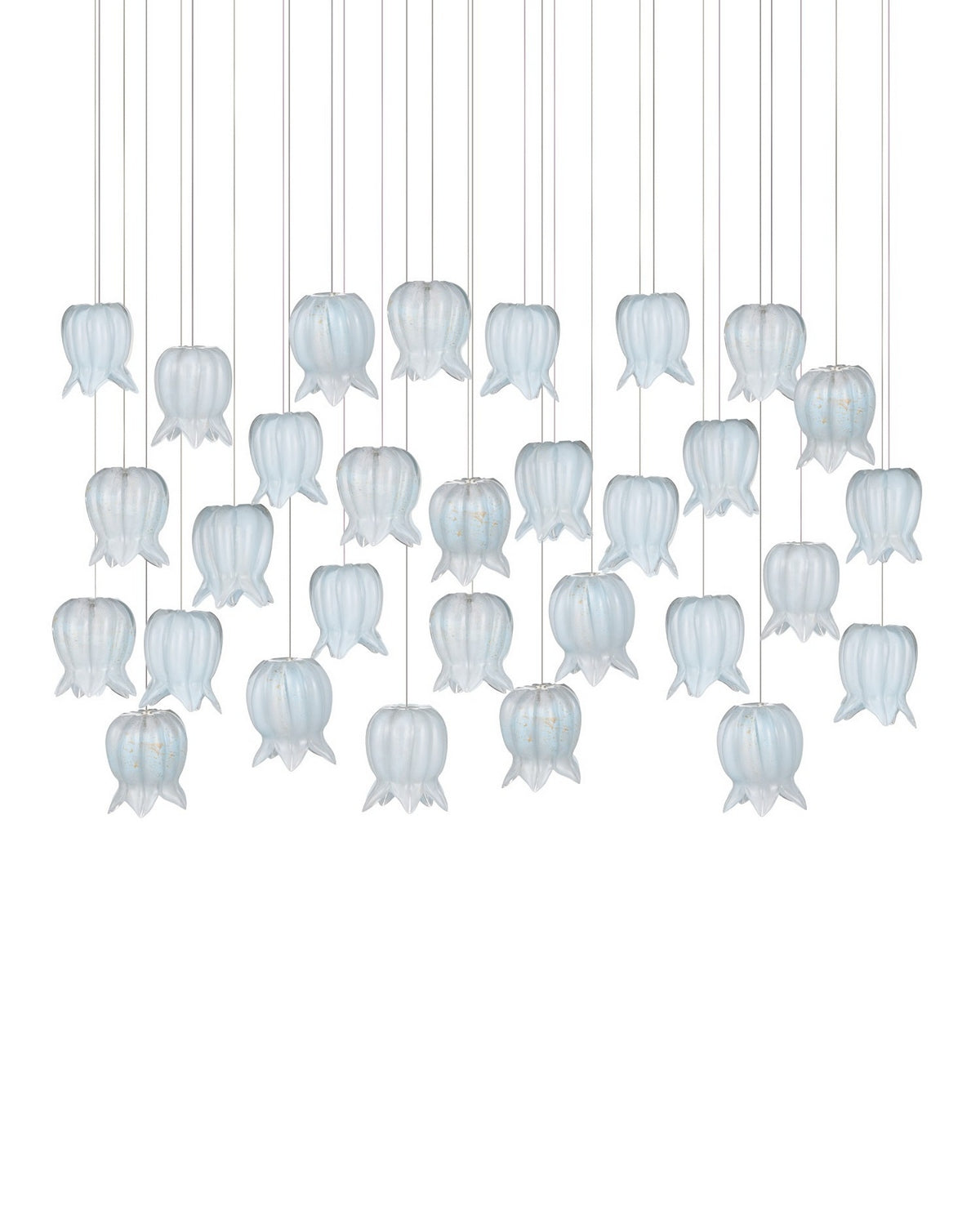 Currey and Company - 9000-1416 - 30 Light Pendant - Polpo - Blue/Silver