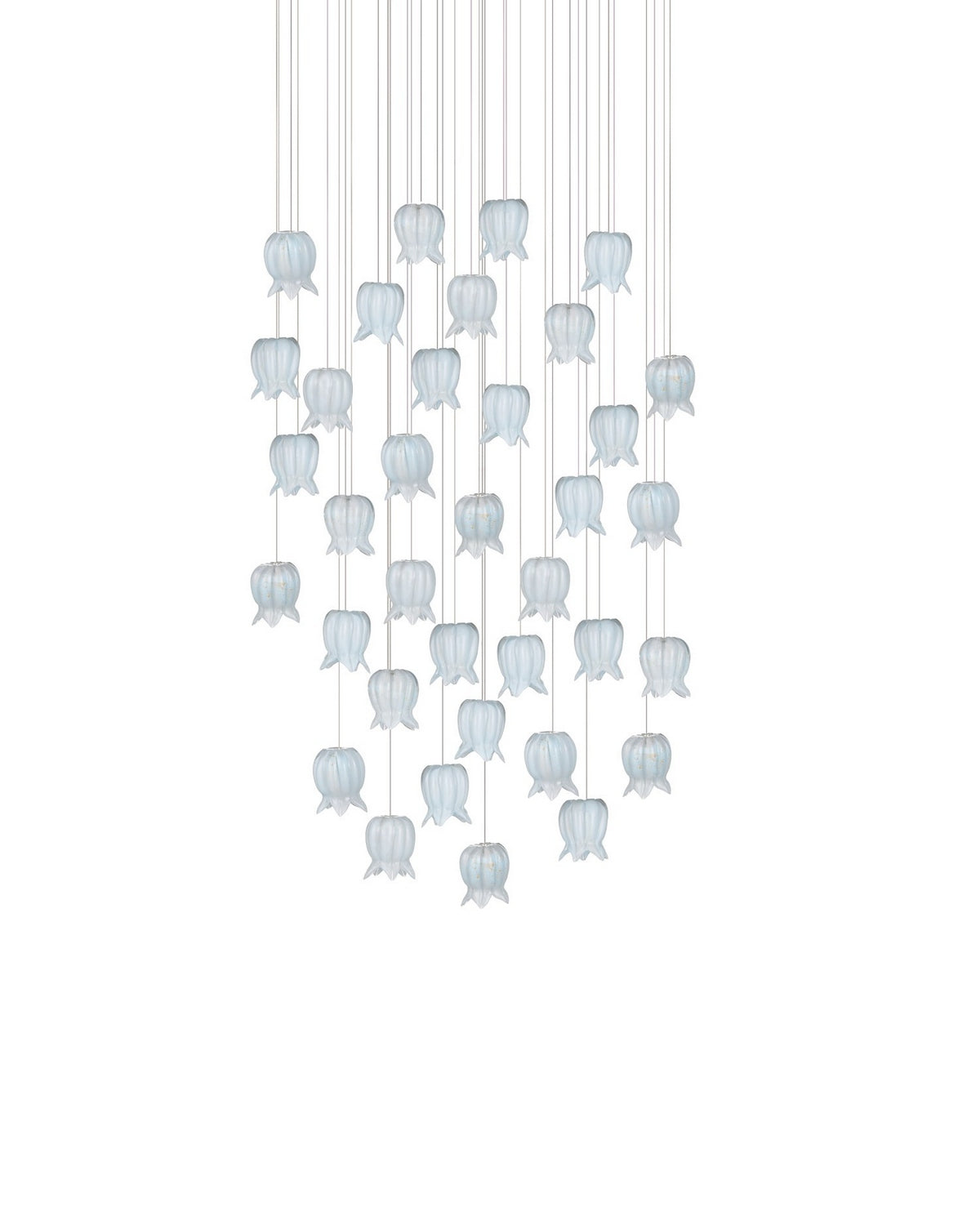 Currey and Company - 9000-1417 - 36 Light Pendant - Polpo - Blue/Silver