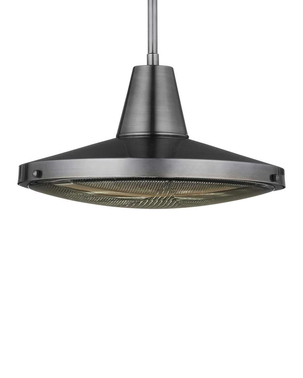 Currey and Company - 9500-0027 - One Light Pendant - Mariner - Antique Silver/Clear