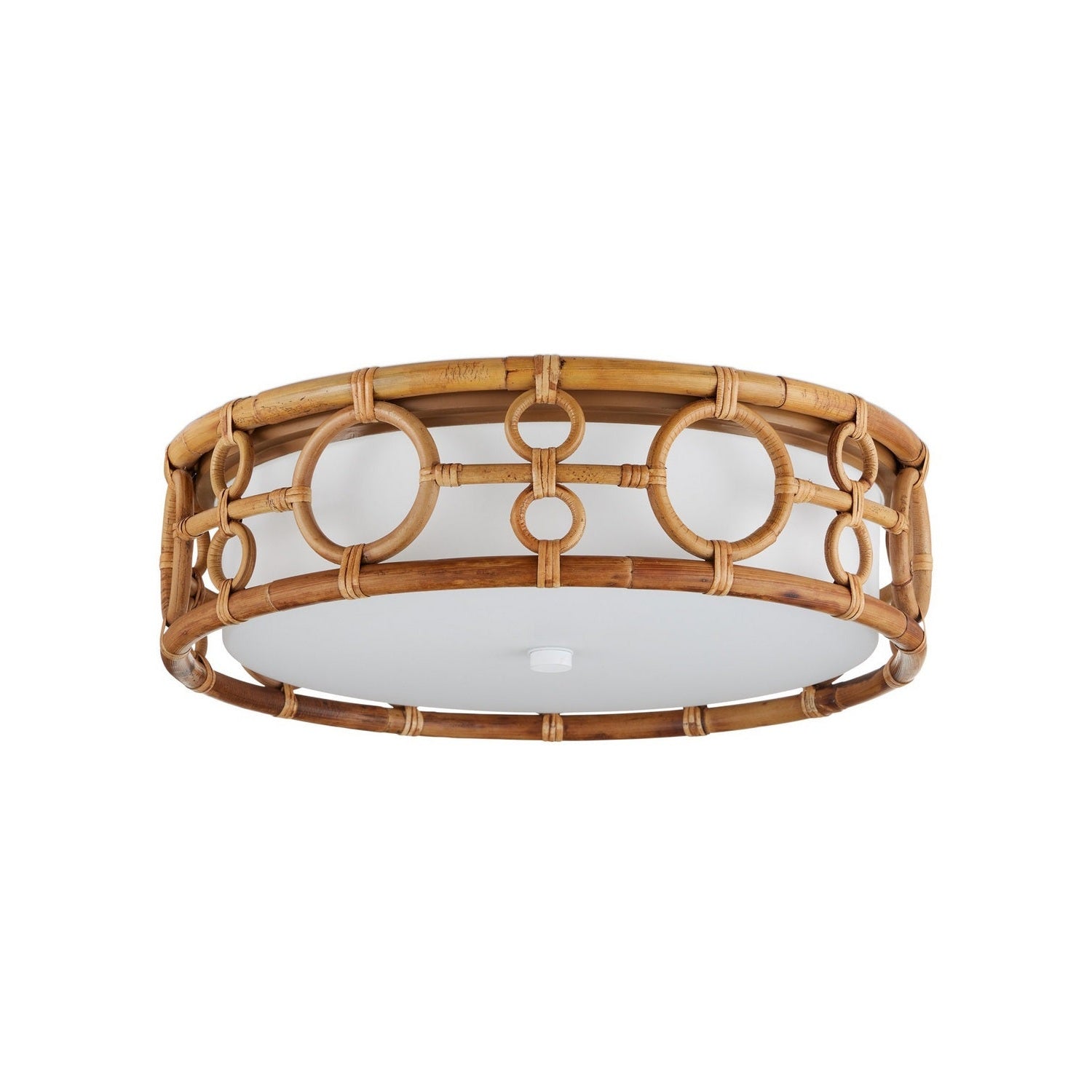 Currey and Company - 9999-0081 - LED Flush Mount - Tegal - Natural/Khaki/White
