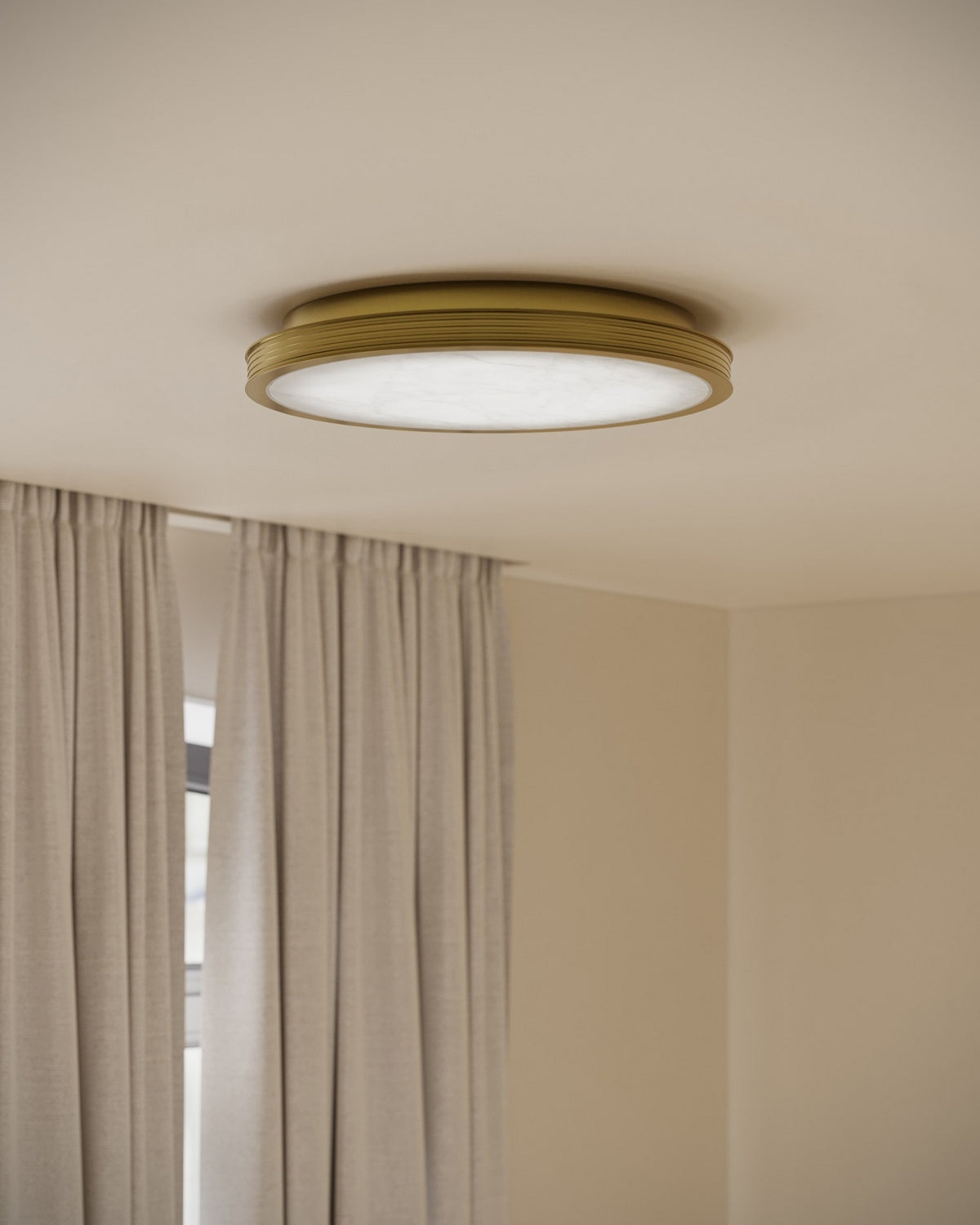 Currey and Company - 9999-0083 - LED Flush Mount - Aydan - Natural/Polished Antique Brass