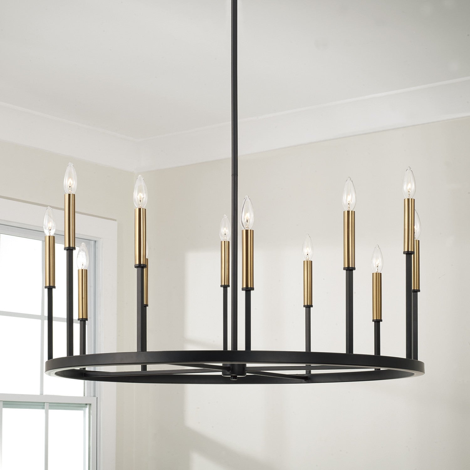 Capital Lighting - 458301ER - 12 Light Chandelier - Davis - Espresso and Brass