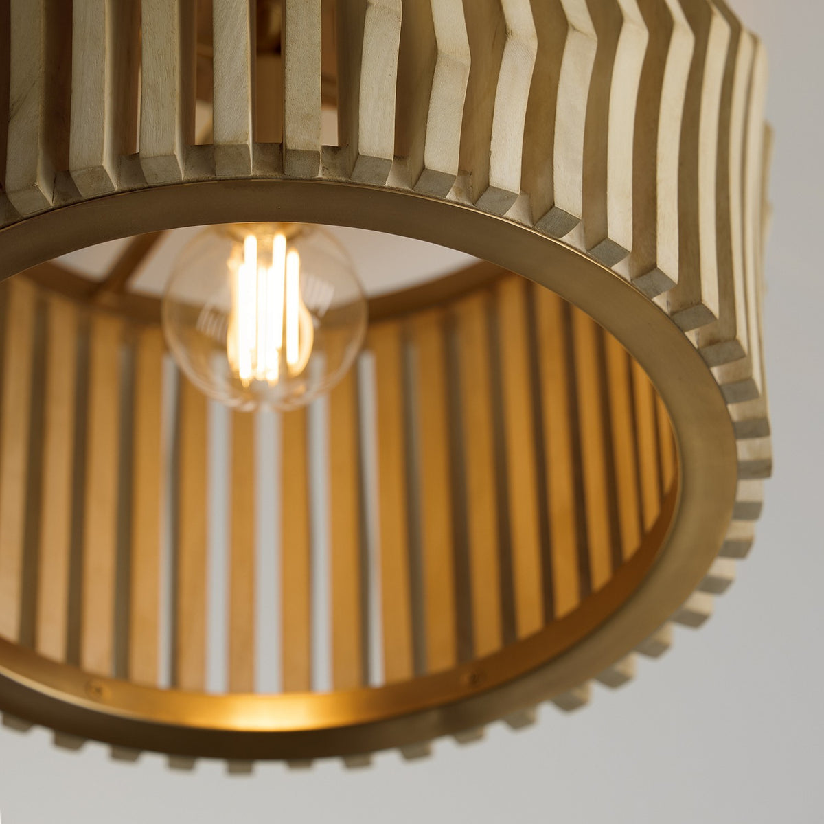 Capital Lighting - 244632BWB - One Light Semi Flush Mount - Archer - Blonde Wood and Matte Brass