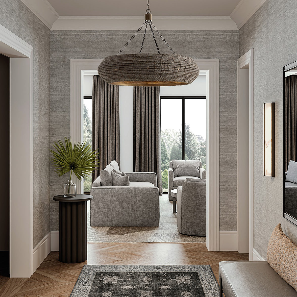 Capital Lighting - 459781AGD - Eight Light Chandelier - Morada - Aegean Grey and Dark Brass