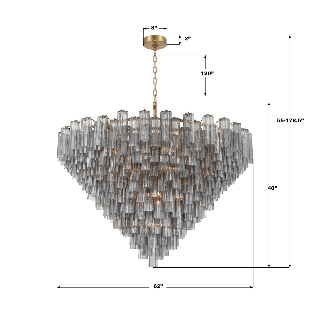 Crystorama - ADD-327-AG-AM - 28 Light Chandelier - Addis - Aged Brass
