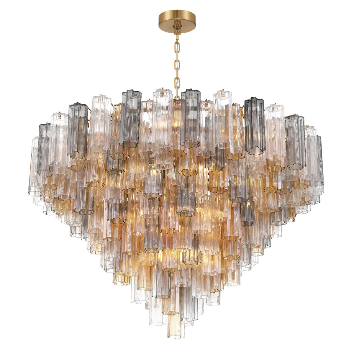 Crystorama - ADD-327-AG-AU - 28 Light Chandelier - Addis - Aged Brass
