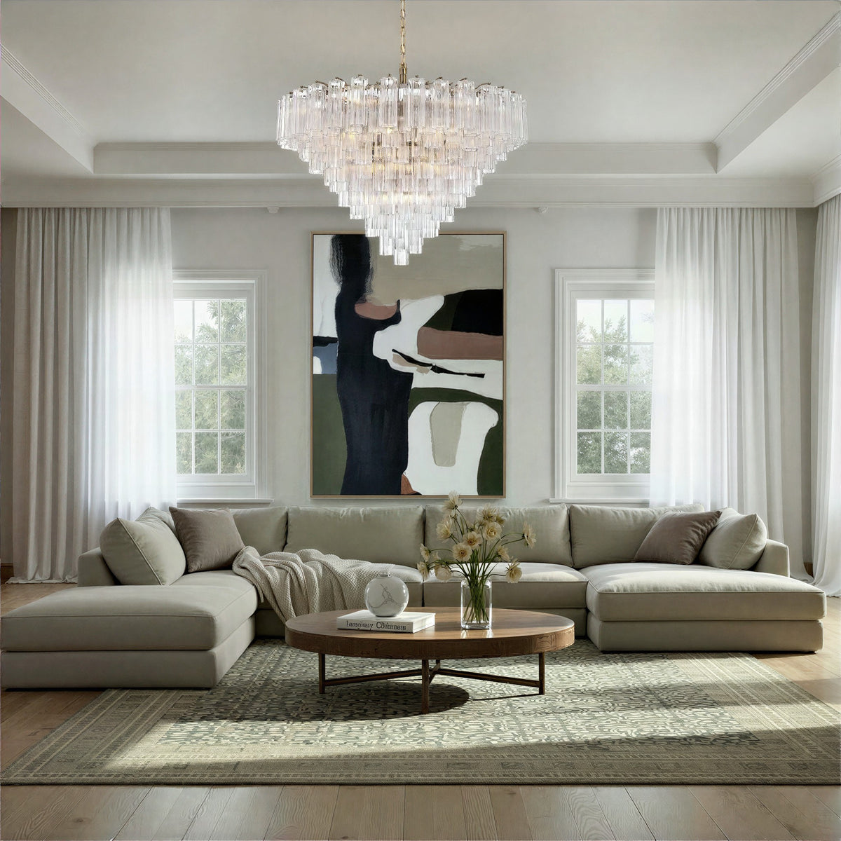Crystorama - ADD-327-AG-CL - 28 Light Chandelier - Addis - Aged Brass