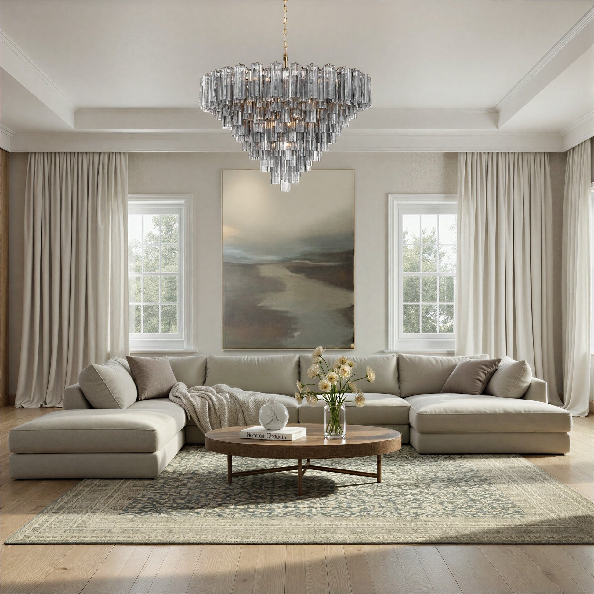 Crystorama - ADD-327-AG-SM - 28 Light Chandelier - Addis - Aged Brass