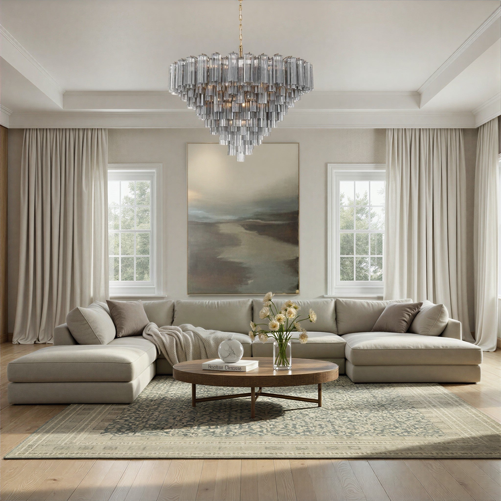 Crystorama - ADD-327-AG-SM - 28 Light Chandelier - Addis - Aged Brass