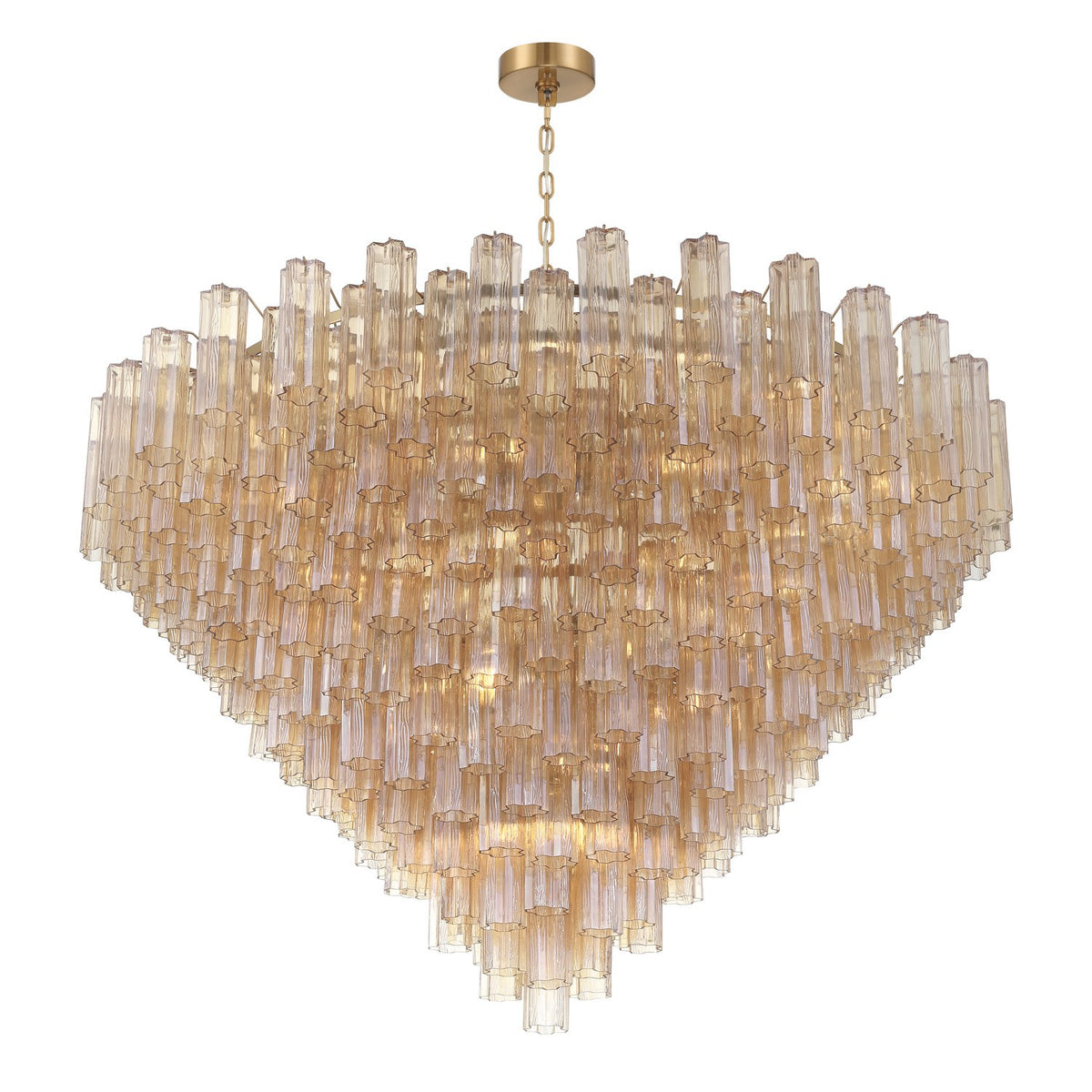 Crystorama - ADD-329-AG-AM - 40 Light Chandelier - Addis - Aged Brass