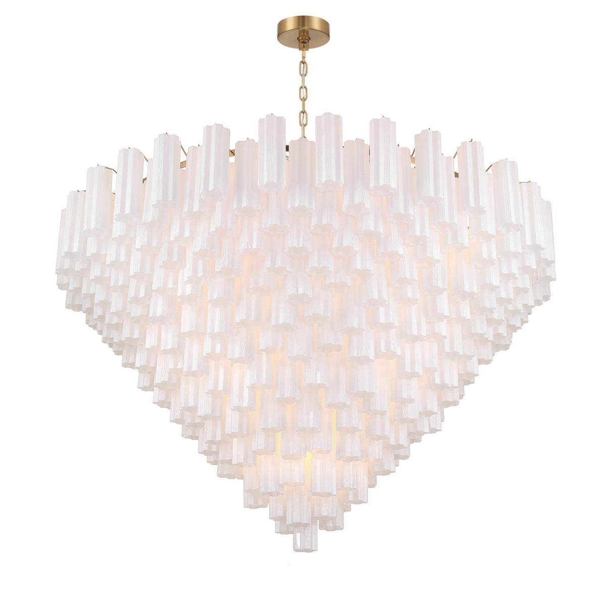 Crystorama - ADD-329-AG-WH - 40 Light Chandelier - Addis - Aged Brass