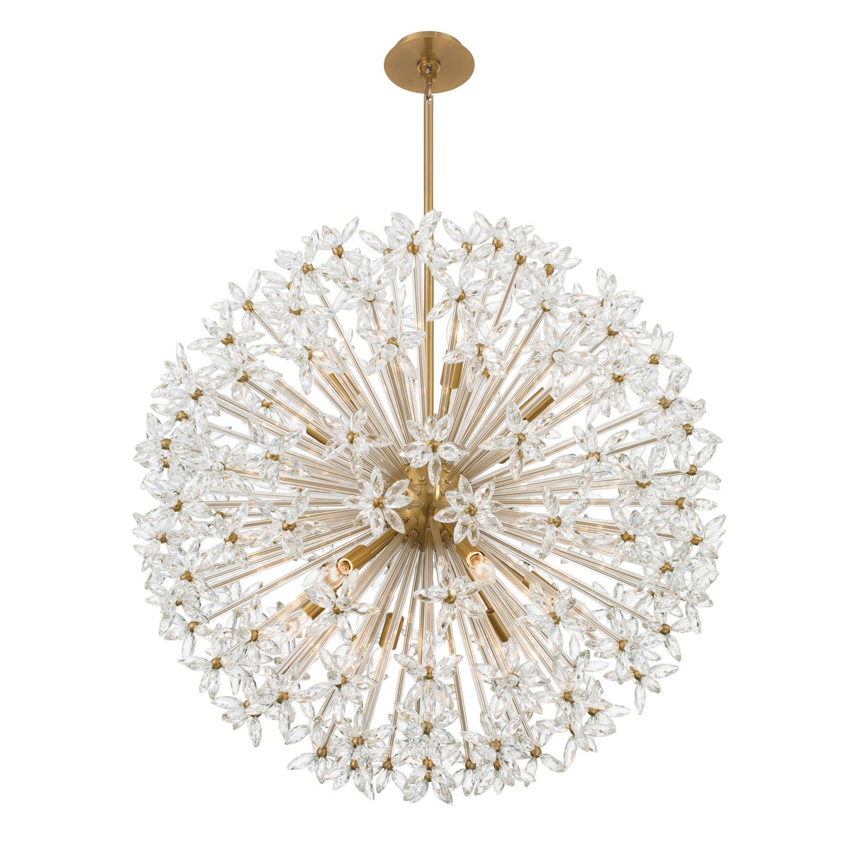 Crystorama - ADL-512-AG-CL - 12 Light Chandelier - Adley - Aged Brass
