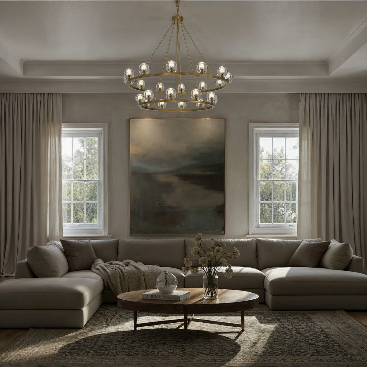 Crystorama - ARA-10268-SB - LED Chandelier - Aragon - Soft Brass