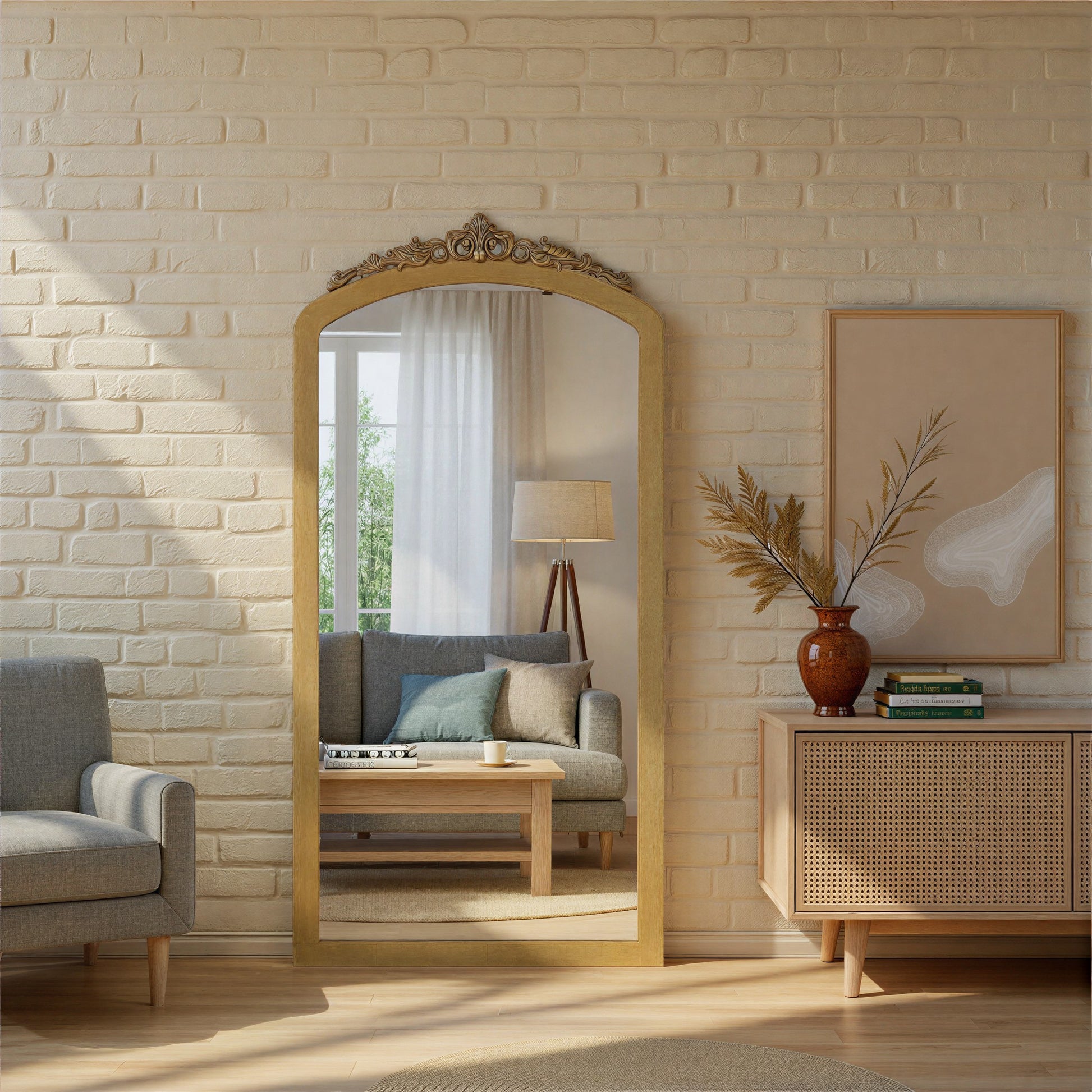 Crystorama - ARN-M700-BB - Mirror - Arden - Burnished Brass