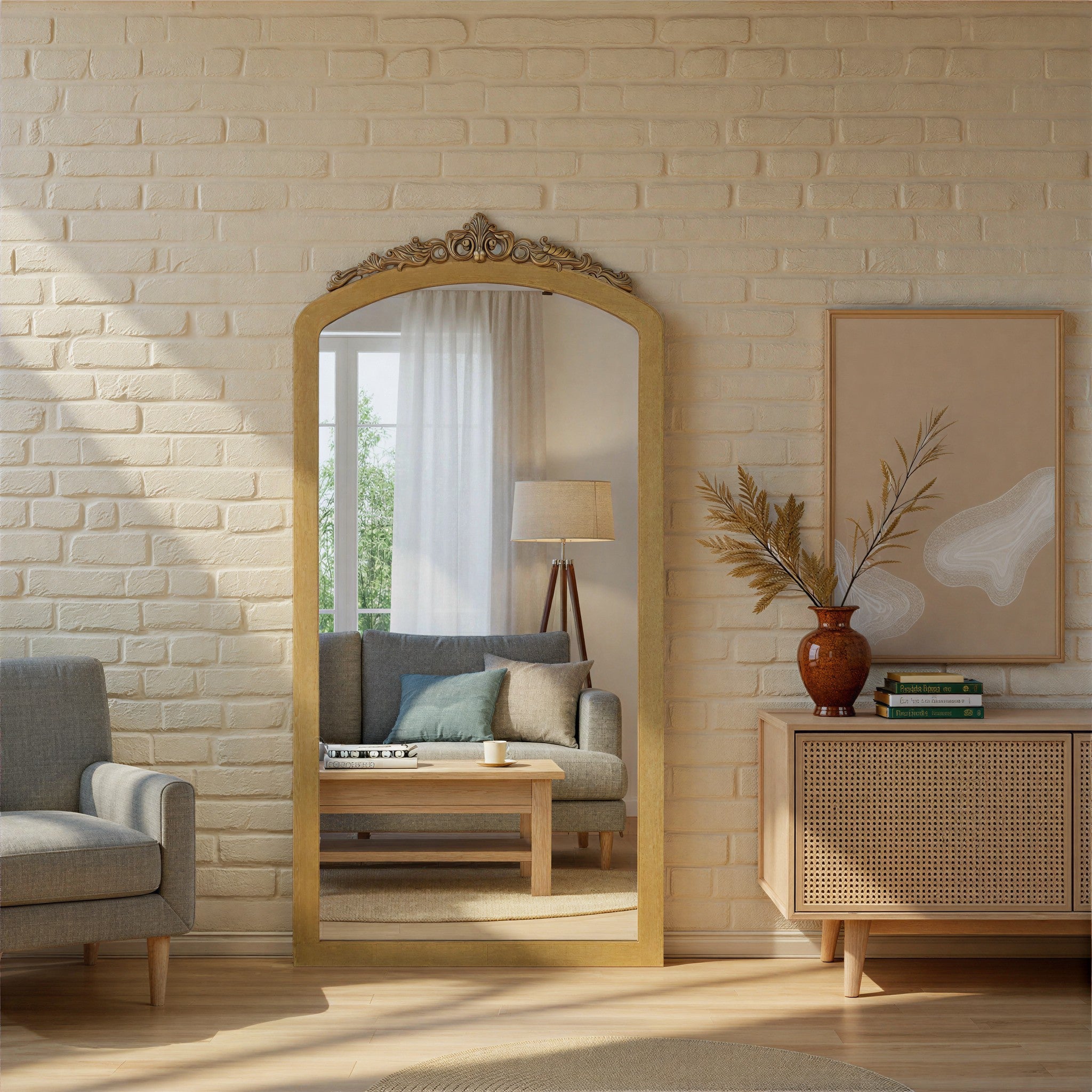 Crystorama - ARN-M700-BB - Mirror - Arden - Burnished Brass