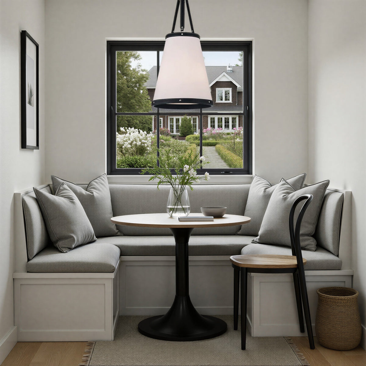 Crystorama - CAL-2404-PN - Three Light Pendant - Callahan - Polished Nickel