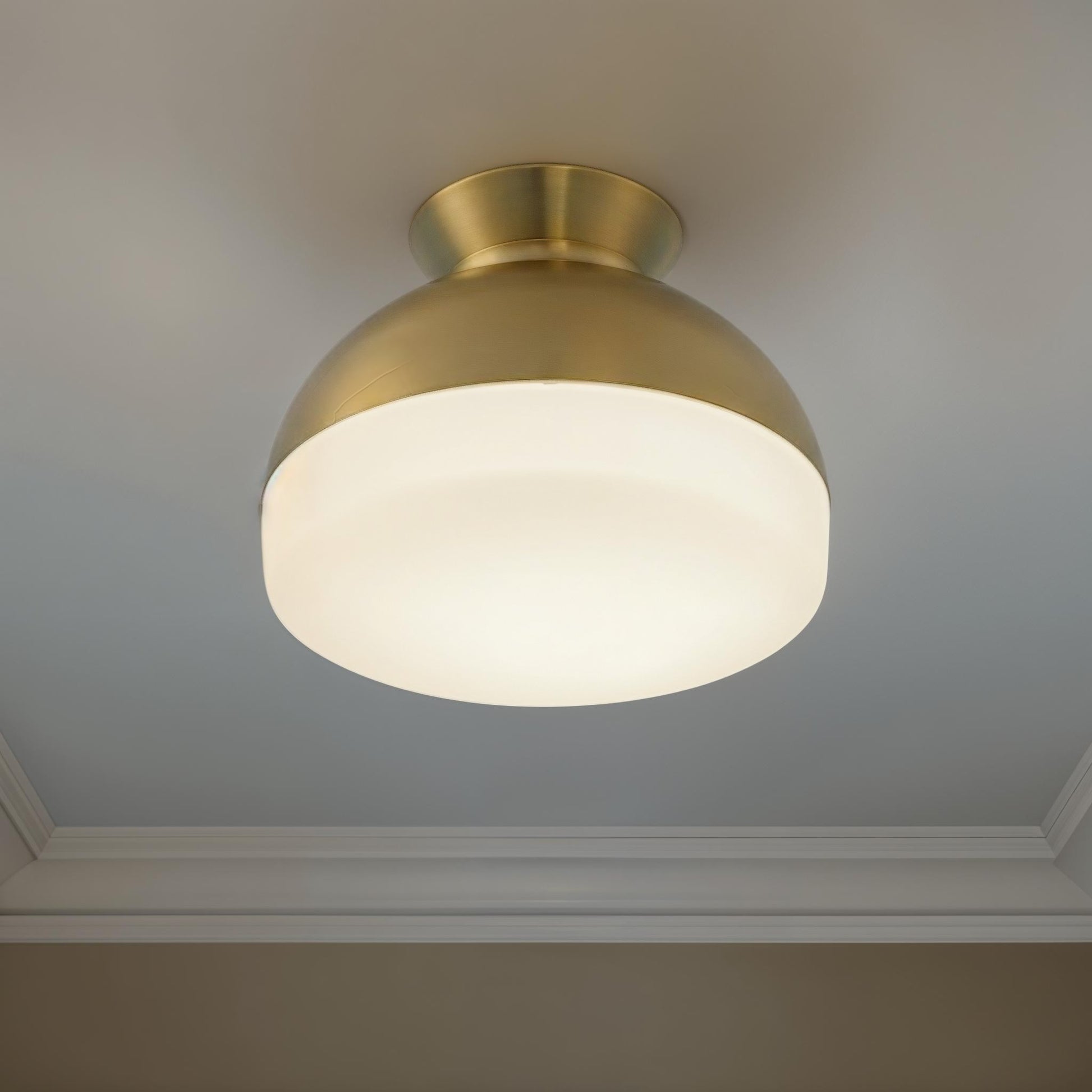 Crystorama - GID-4003-VG - Two Light Flush Mount - Gidget - Vibrant Gold