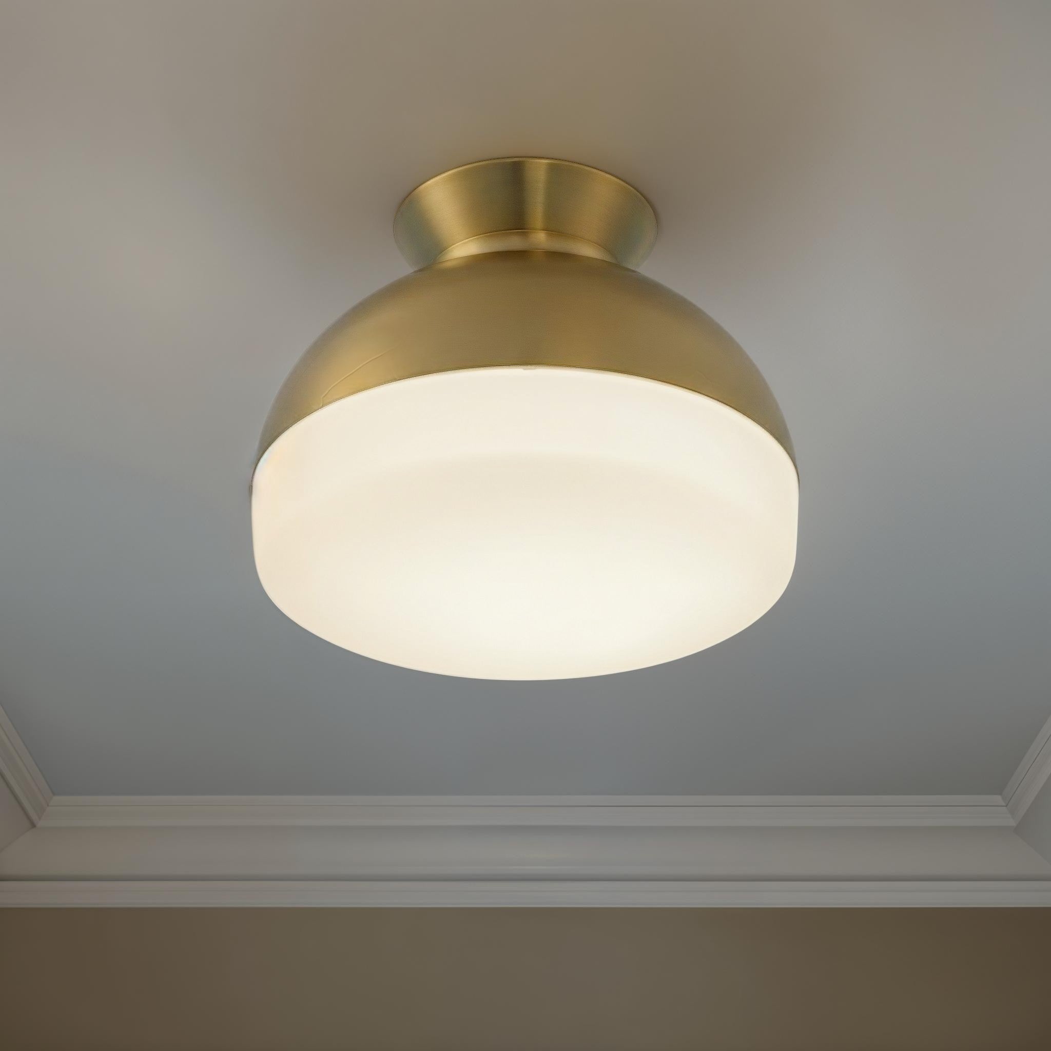 Crystorama - GID-4003-VG - Two Light Flush Mount - Gidget - Vibrant Gold