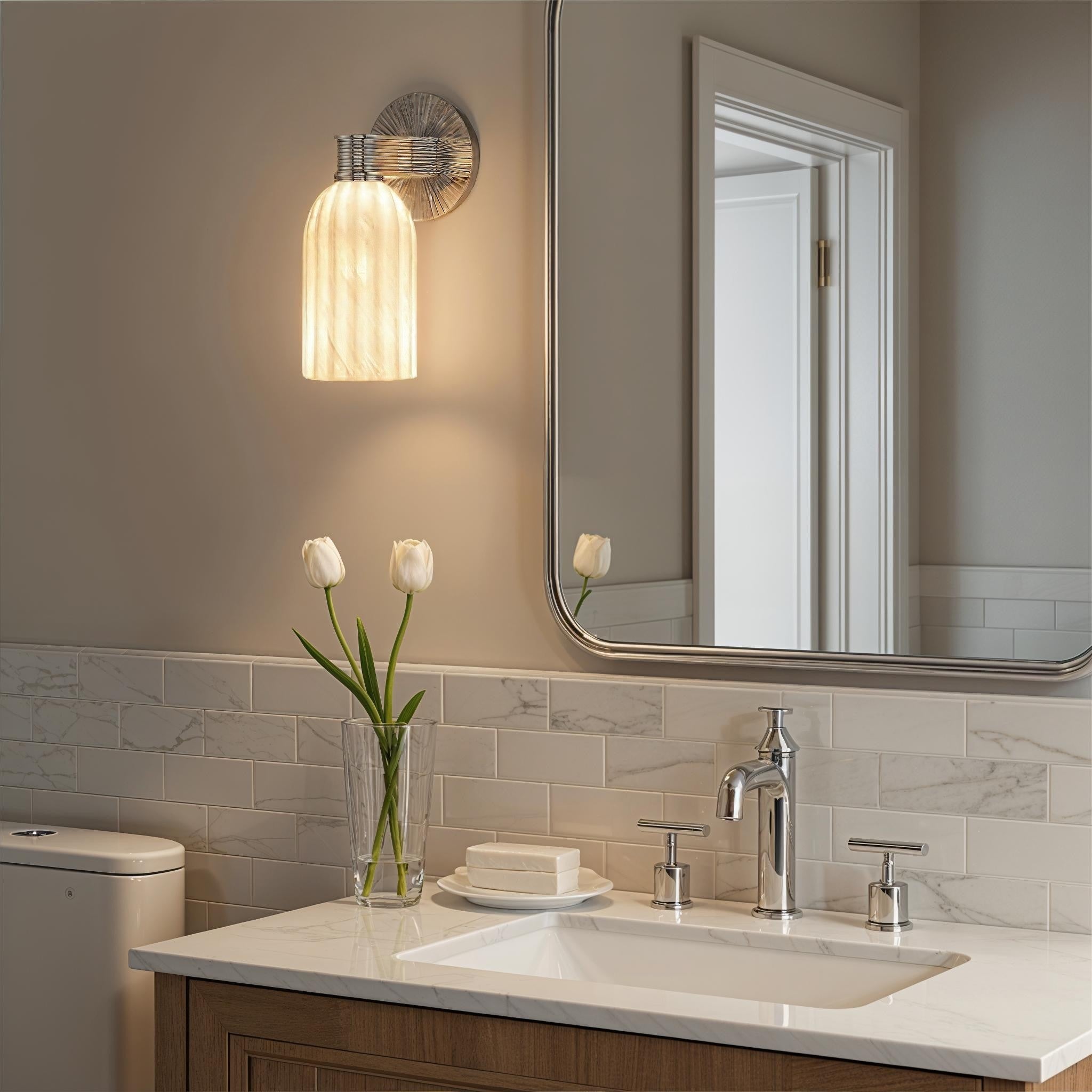 Crystorama - LOT-711-PN - One Light Wall Sconce - Lotus - Polished Nickel