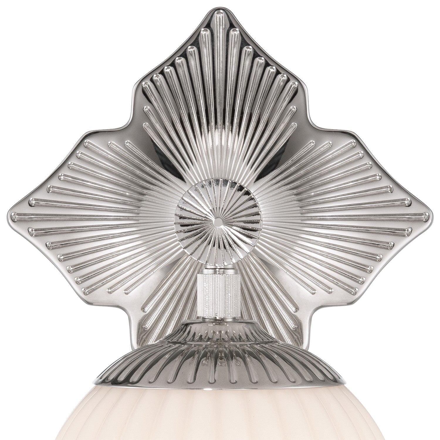 Crystorama - ORY-1001-PN-WH - One Light Wall Sconce - Orly - Polished Nickel
